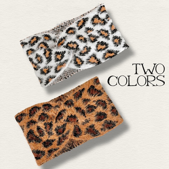 Leopard‎ Twist Headbands! 2 Colors Available! - Picture 4 of 8